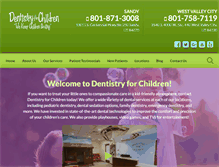 Tablet Screenshot of dentistryforchildrenutah.com